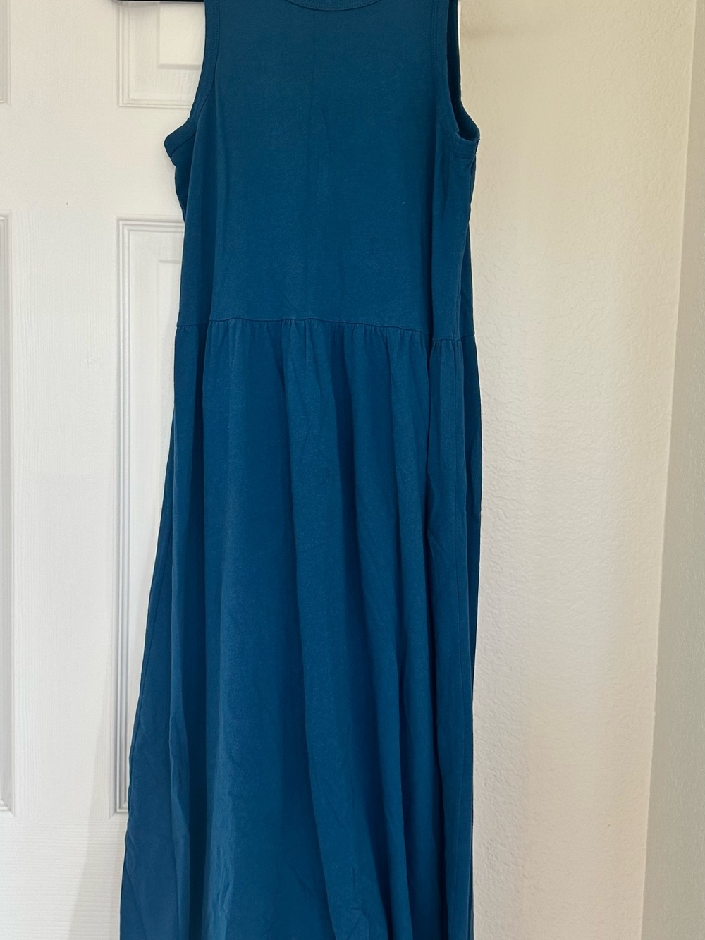 J. Crew Girls Teal Sleeveless Tiered Maxi Dress